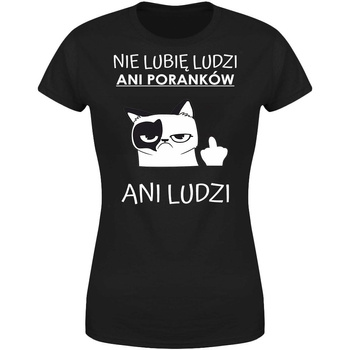 Nie lubię ludzi ani poranków ani ludzi Koszulka damska prezent