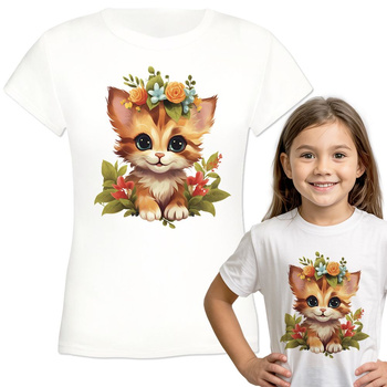 Kotek Koszulka dziewczęca dziecięca prezent