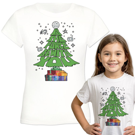 Choinka Koszulka dziewczęca dziecięca prezent