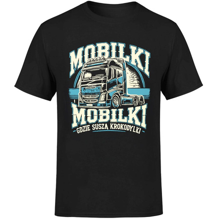 Mobilki mobilki gdzie suszą krokodylki Koszulka męska prezent