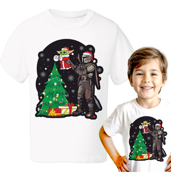 Świąteczna gwiezdne wojny Koszulka chłopięca dziecięca prezent