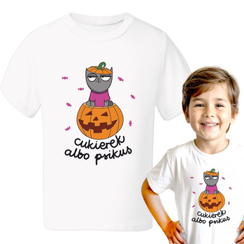 Cukierek albo psikus Koszulka chłopięca dziecięca prezent