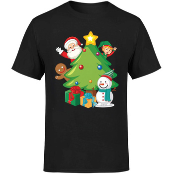 Choinka Mikołaj Koszulka męska prezent