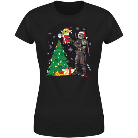 Baby Yoda i Mandalorianin Koszulka damska prezent