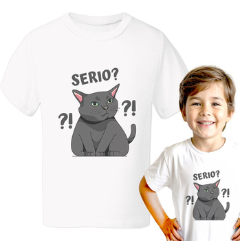 Kotek serio? Koszulka chłopięca dziecięca prezent