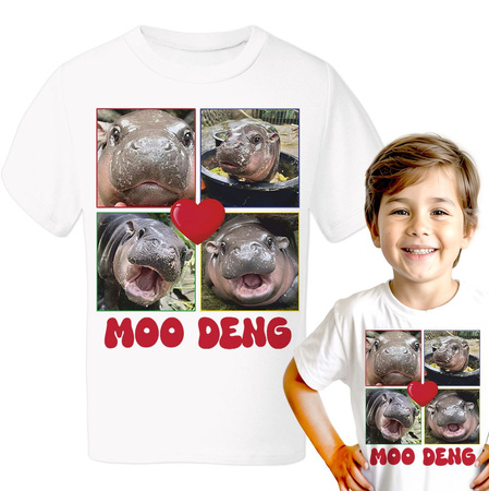 Moo deng Koszulka chłopięca dziecięca prezent