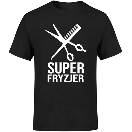 Super fryzjer Koszulka męska prezent