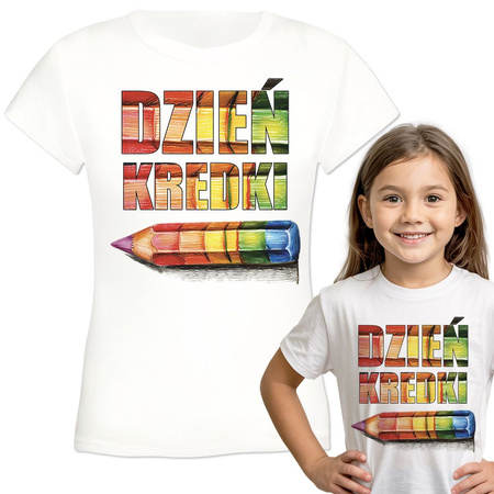 Dzień Kredki Koszulka dziewczęca dziecięca prezent