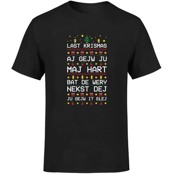 Last krismas aj gejw ju maj hart Koszulka męska prezent