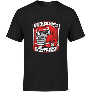 Jestem kierowcą bo uwielbiam zapach diesla o poranku Koszulka męska prezent