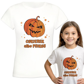 Cukierek albo psikus Koszulka dziewczęca dziecięca prezent