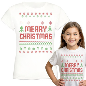 Merry Christmas Koszulka dziewczęca dziecięca prezent