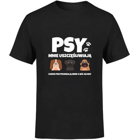 Psy mnie uszczęśliwiają Koszulka męska prezent