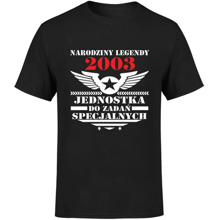 Narodziny legendy 2003 jednostka do zadań specjalnych Koszulka męska prezent