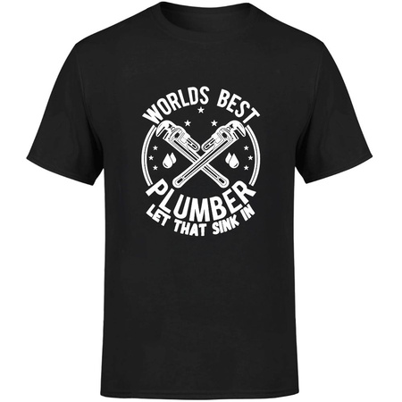 Worlds best plumber Koszulka męska prezent