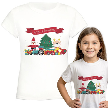 Merry Christmas Koszulka dziewczęca dziecięca prezent