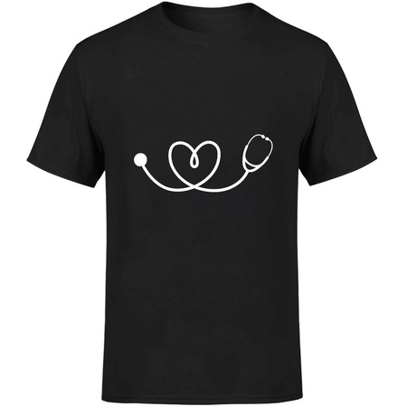 Stetoskop serce Koszulka męska prezent