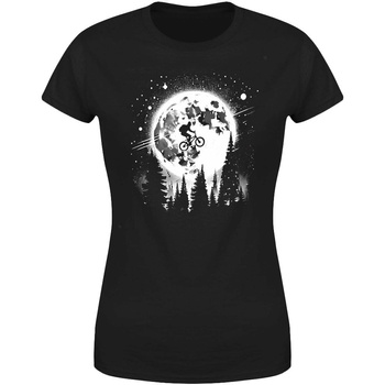 Rower na tle księżyca Koszulka damska prezent