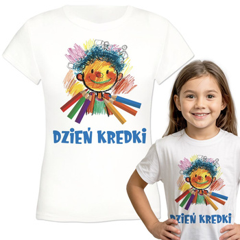 Dzień Kredki Koszulka dziewczęca dziecięca prezent