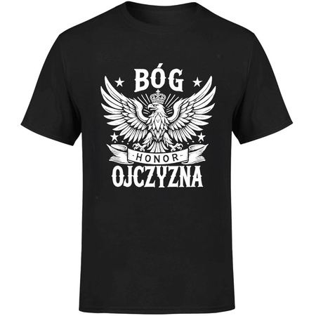 Bóg Honor Ojczyzna Koszulka męska prezent