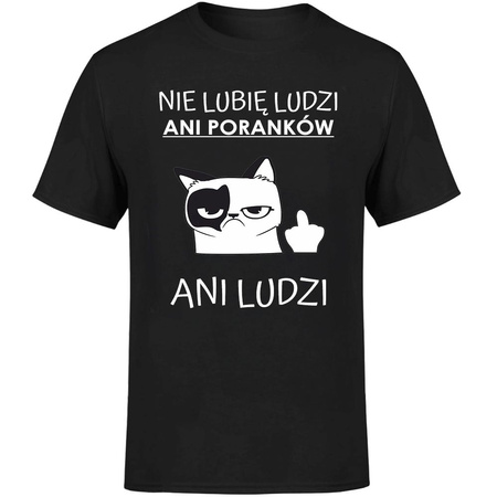 Nie lubię ludzi ani poranków ani ludzi Koszulka męska prezent
