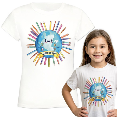 Dzień Kredki Koszulka dziewczęca dziecięca prezent