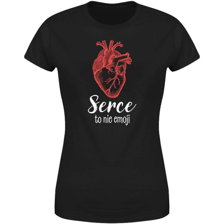 Serce to nie emoji Koszulka damska prezent