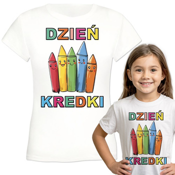Dzień Kredki Koszulka dziewczęca dziecięca prezent