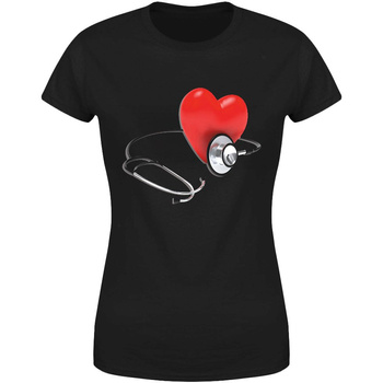 Serce stetoskop Koszulka damska prezent