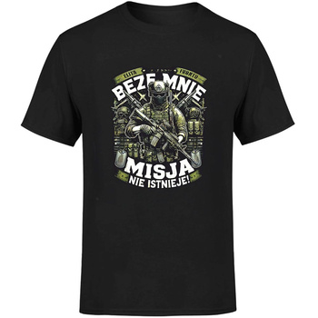 Beze mnie misja nie istnieje! Koszulka męska prezent