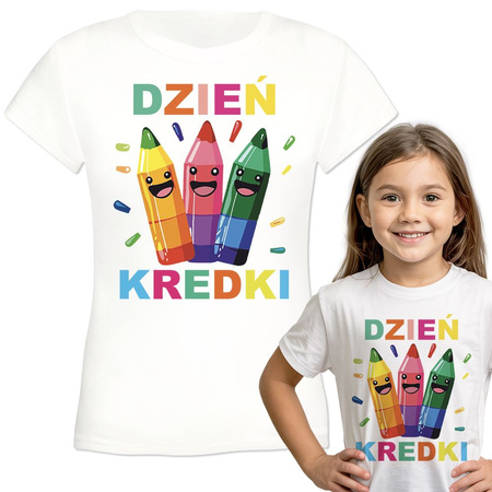 Dzień Kredki Koszulka dziewczęca dziecięca prezent