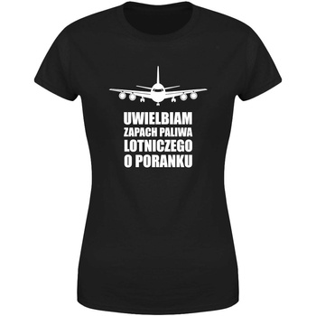 Uwielbiam zapach paliwa lotniczego o poranku Koszulka damska prezent