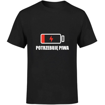 Potrzebuję piwa Koszulka męska prezent