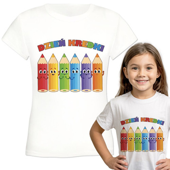 Dzień Kredki Koszulka dziewczęca dziecięca prezent