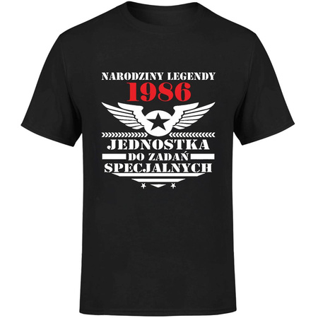 Narodziny legendy 1986 jednostka do zadań specjalnych Koszulka męska prezent