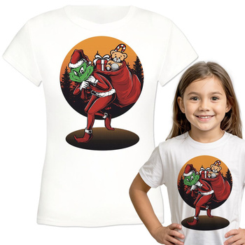 Grinch Koszulka dziewczęca dziecięca prezent