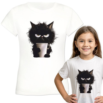 Kot Koszulka dziewczęca dziecięca prezent