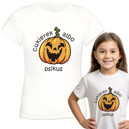 Cukierek albo psikus Koszulka dziewczęca dziecięca prezent