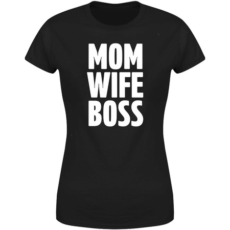 MOM WIFE BOSS Koszulka damska prezent