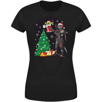 Baby Yoda i Mandalorianin Koszulka damska prezent