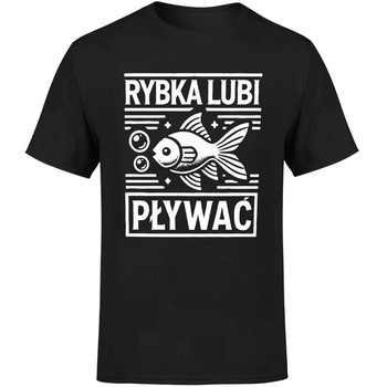 Rybka lubi pływać Koszulka męska prezent