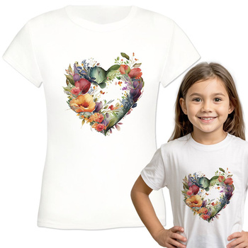 Serce Koszulka dziewczęca dziecięca prezent