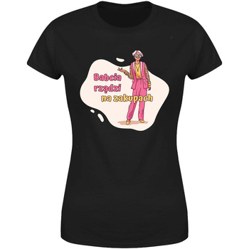 Babcia rządzi na zakupach Koszulka damska prezent
