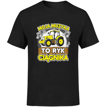 Moja muzyka to ryk ciągnika Koszulka męska prezent