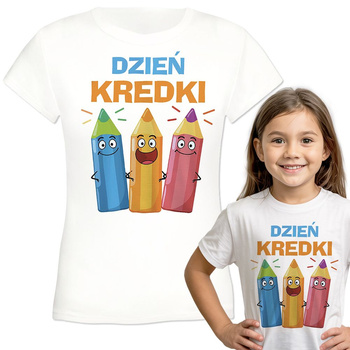 Dzień Kredki Koszulka dziewczęca dziecięca prezent