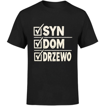 Syn dom drzewo Koszulka męska prezent
