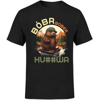 Bóbr bober ku##wa  Koszulka męska prezent