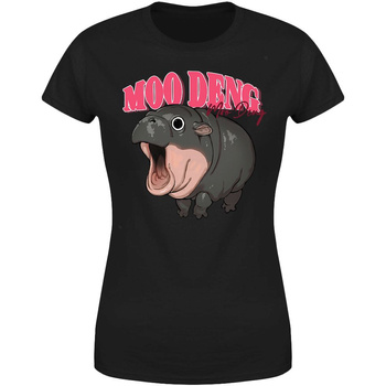 Moo Deng hipopotam Koszulka damska prezent