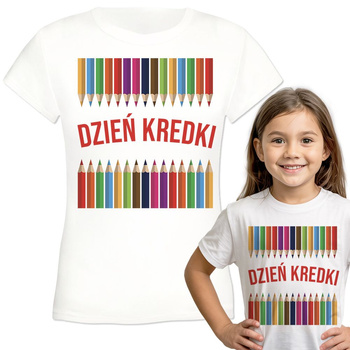 Dzień Kredki Koszulka dziewczęca dziecięca prezent