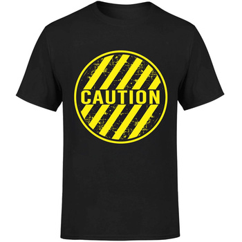 Caution Koszulka męska prezent